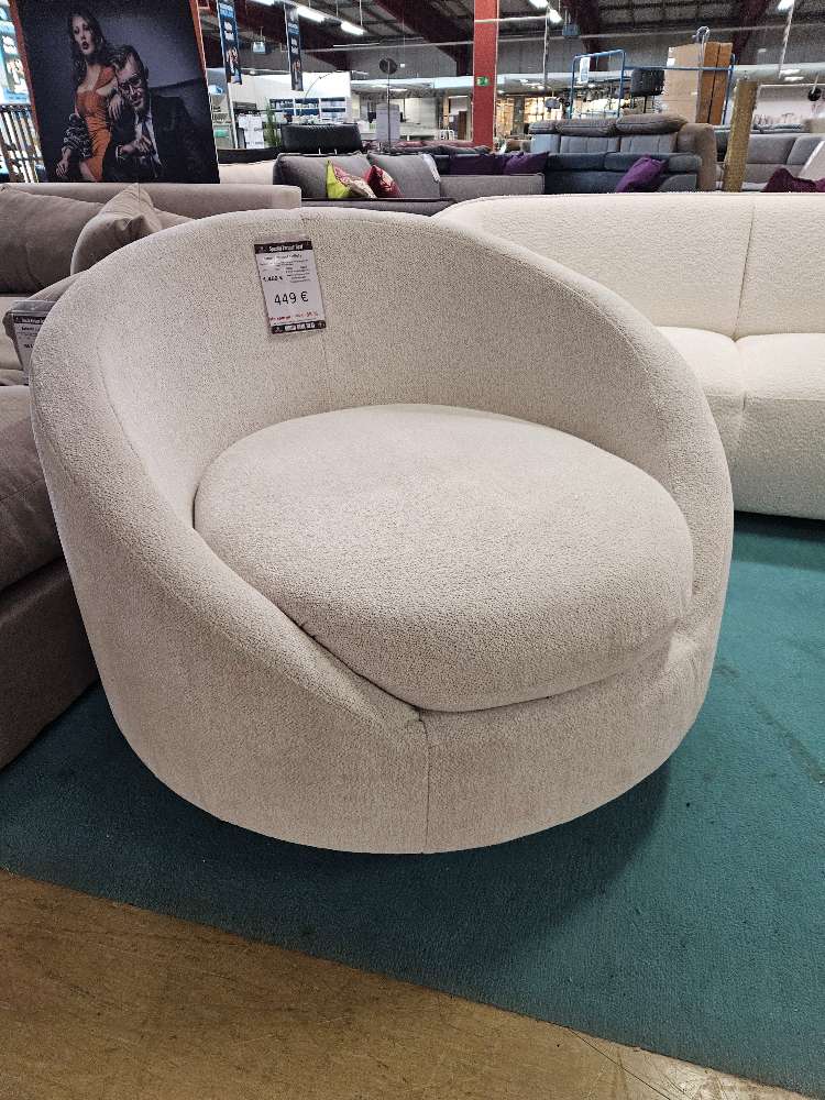 smart Sessel Felicia Chenile Stoff Weiß statt 1469€