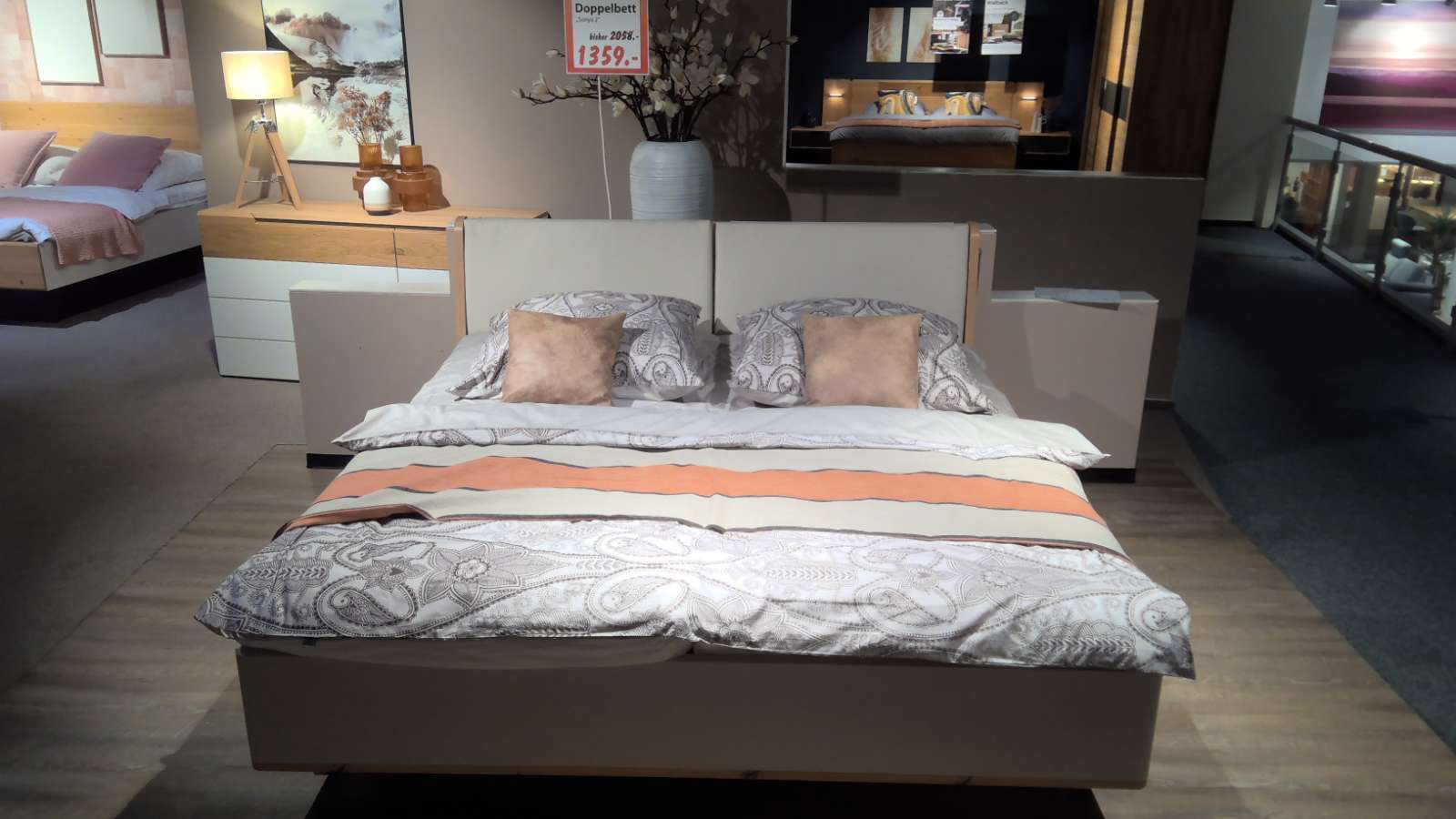 Nolte Doppelbett Sonyo2, ca. 180 x 200 cm, mit Beleuchtung