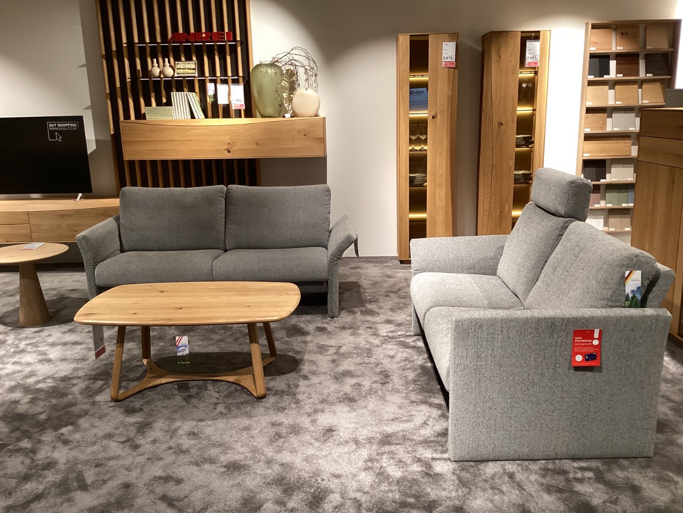 Möbel, Set aus 2-Sitzer und 2,5-Sitzer Varese 175, Erpo, Grau