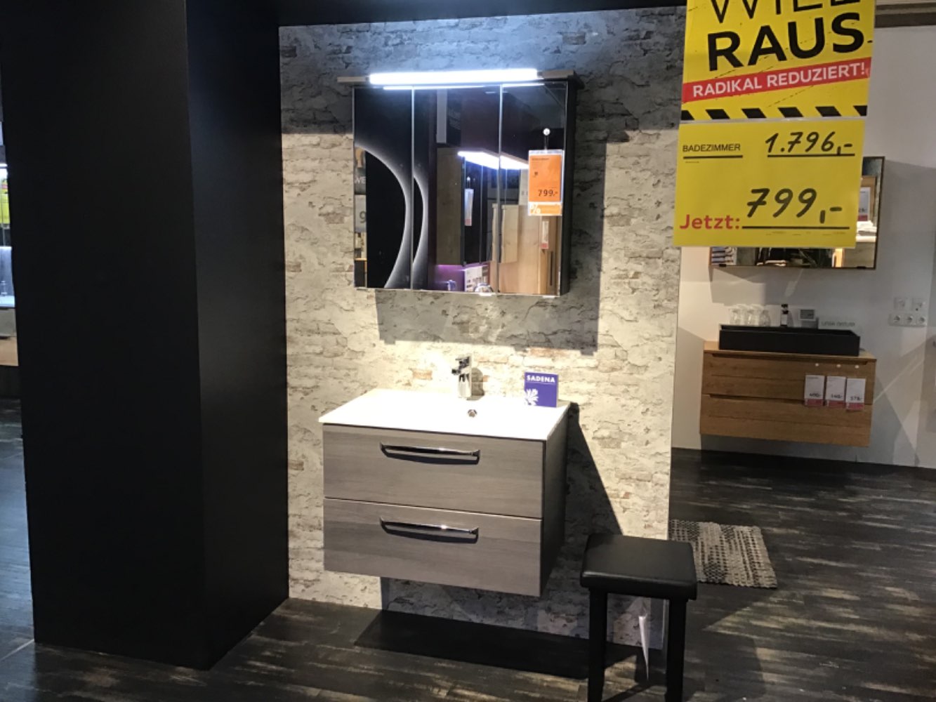 XXXLutz Ausstellungsstück Möbel Badezimmer Trentino graphit