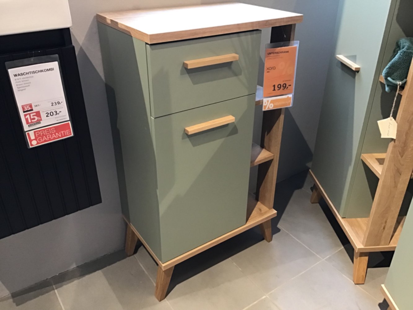 XXXLutz Ausstellungsstück Möbel Unterschrank Salvie Eiche Salbei