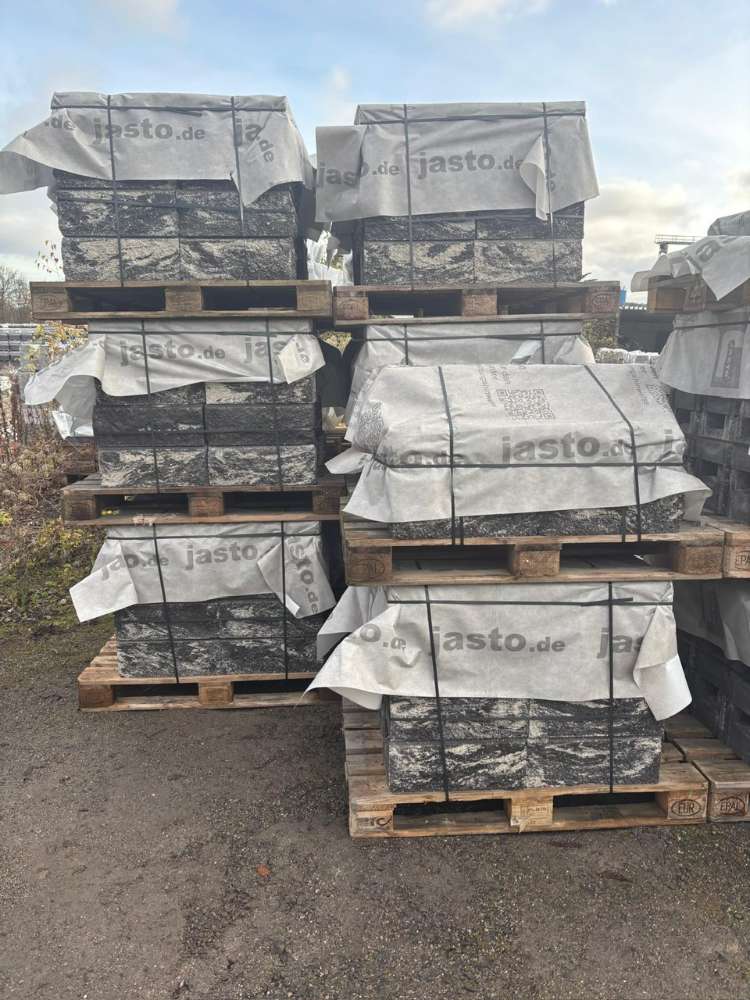 Cavum-Mauer 45×22,5×17,5 cm  anthrazit-weiß (Restposten )