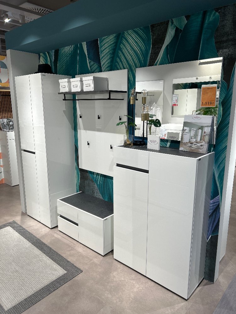 Möbel, Voleo, Garderobenset Yes, Anthrazit/Weiß, XXXLutz