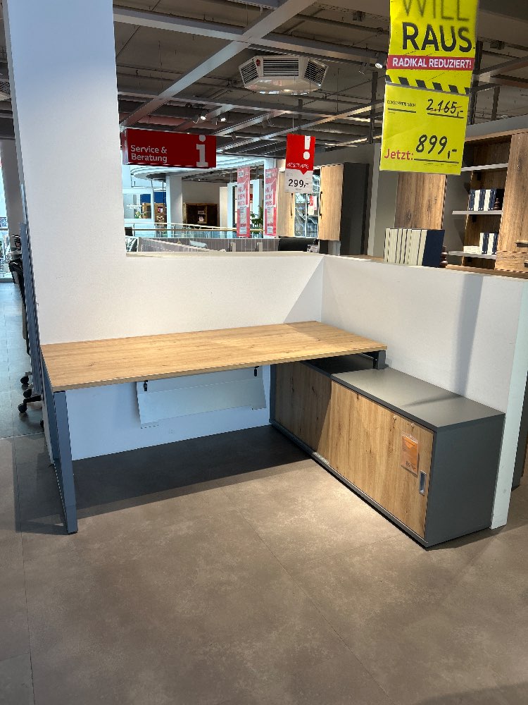 Möbel, Venda, Eckschreibtisch, Eiche/Graphit, XXXLutz