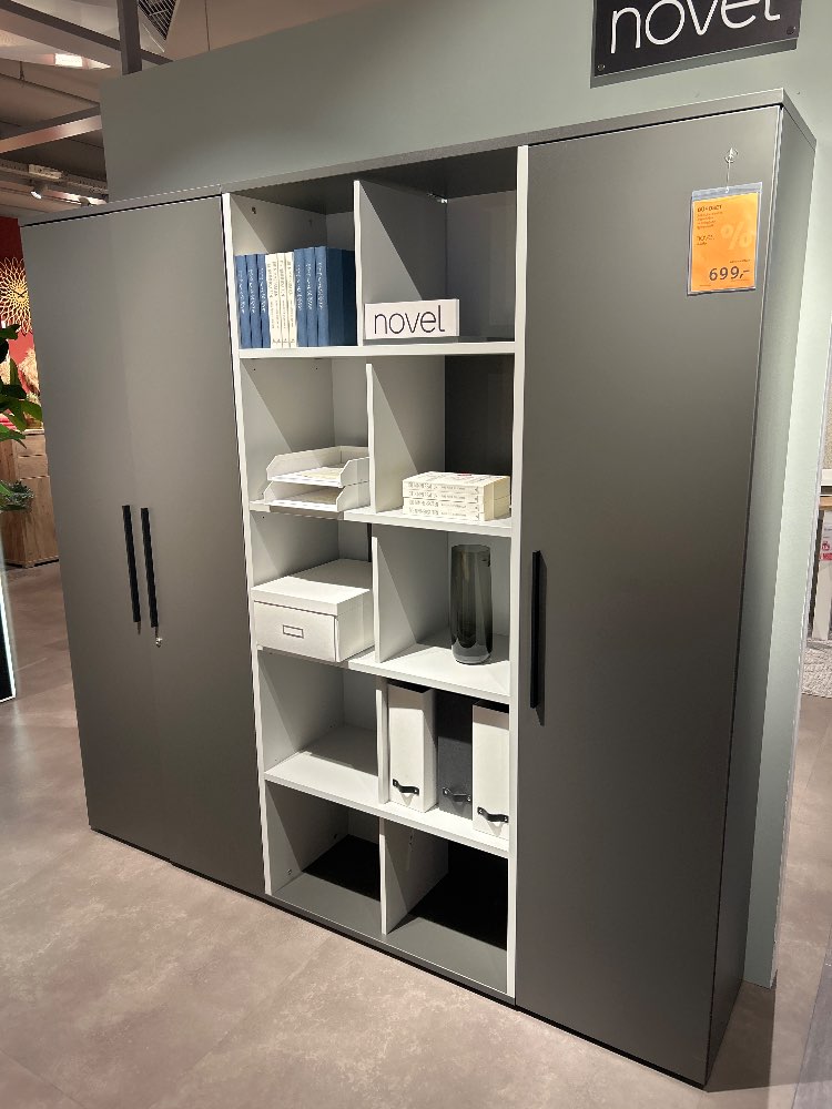 Möbel, Novel, Büroset Renton, Graphitfarben, XXXLutz