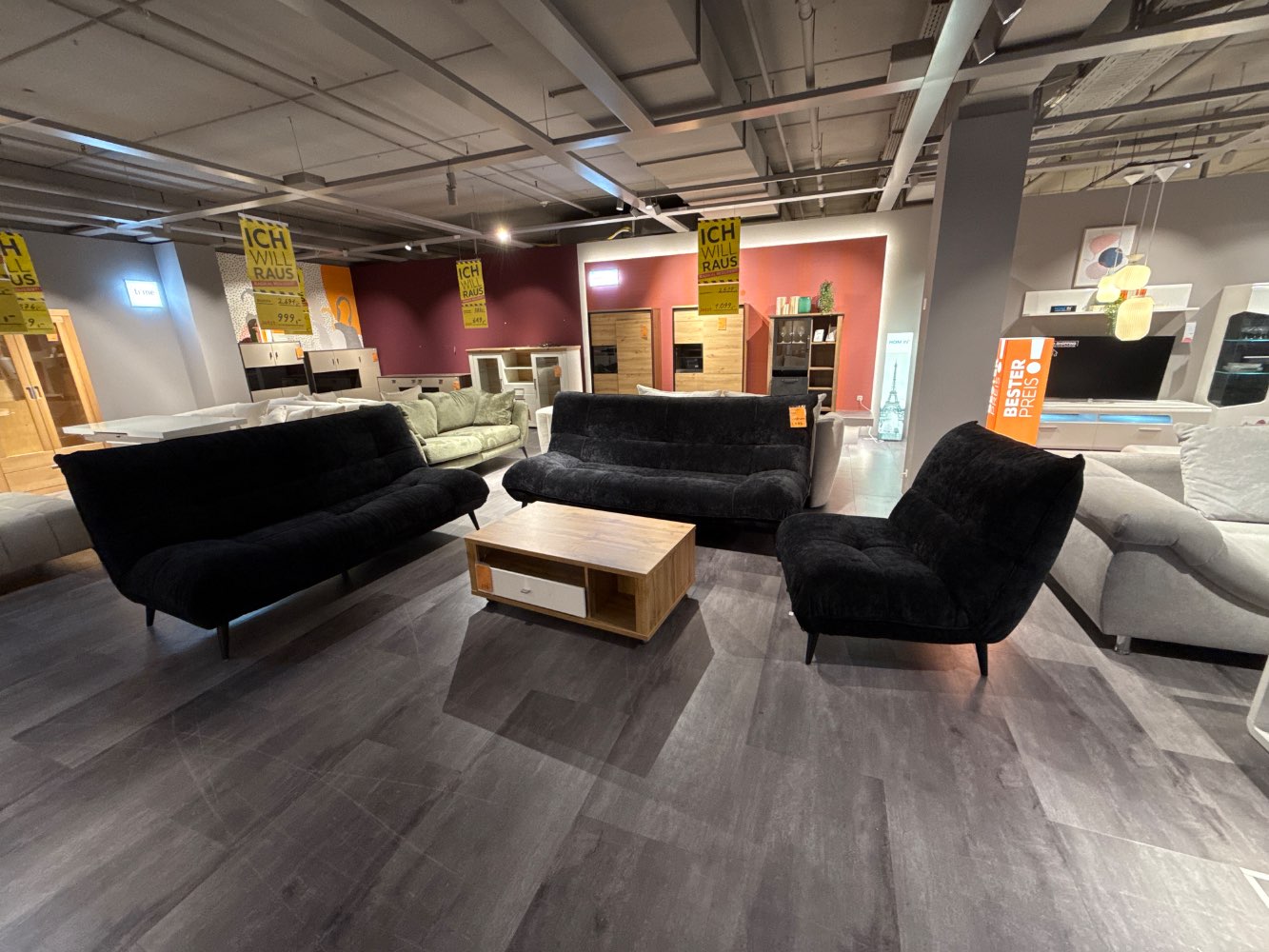 Möbel, Sitzgruppe NOVA,  Schwarz, CARRYHOME, XXXLutz