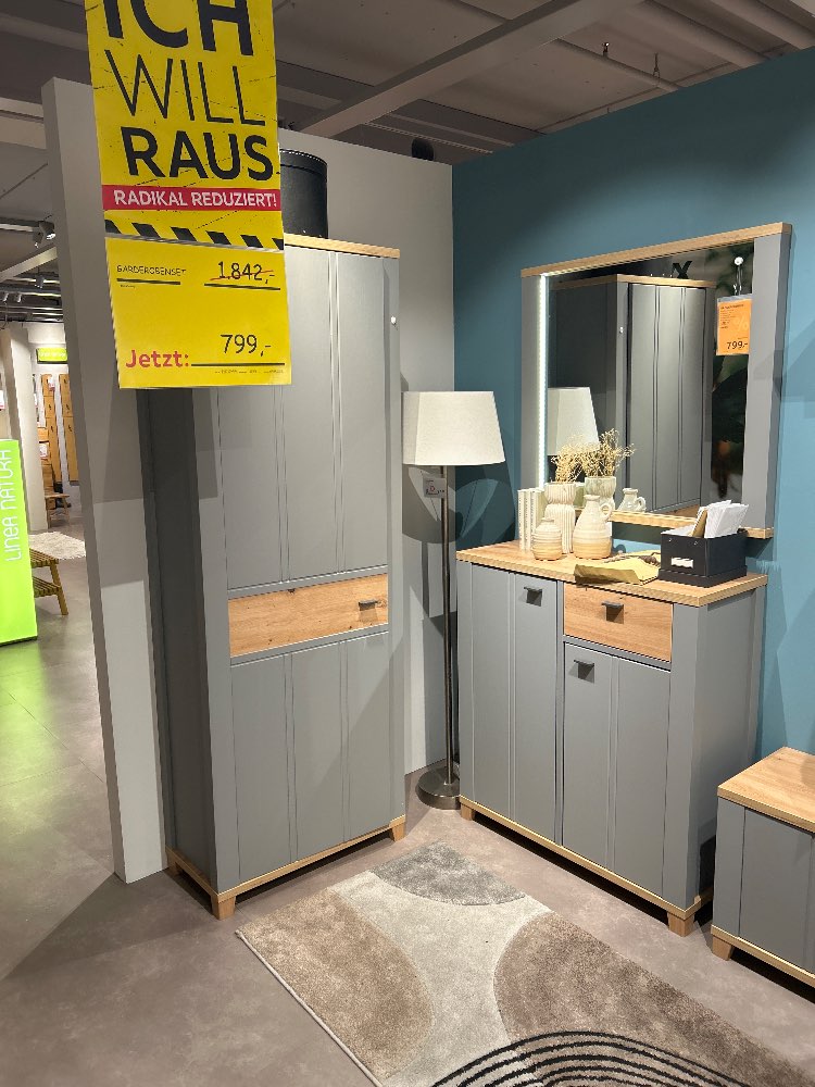 Möbel, HOM‘IN, Garderobenset Hygge, Eiche Artisan/Grau, XXXLutz