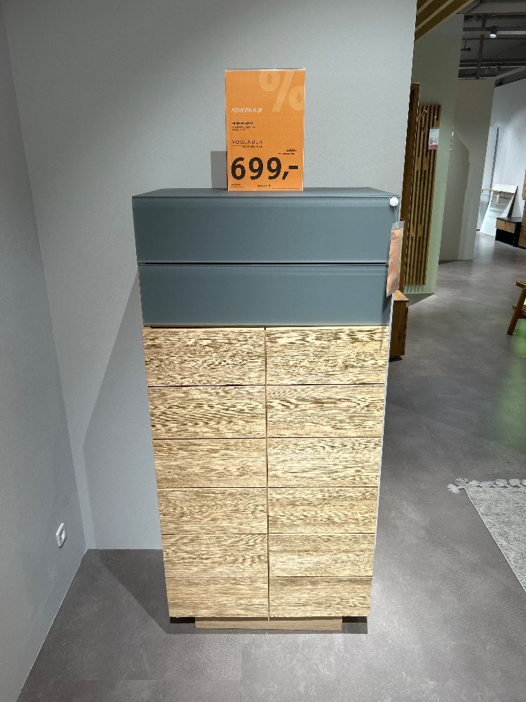 Möbel, Voglauer, Highboard VMONTANARA, Eiche/Grau, XXXLutz