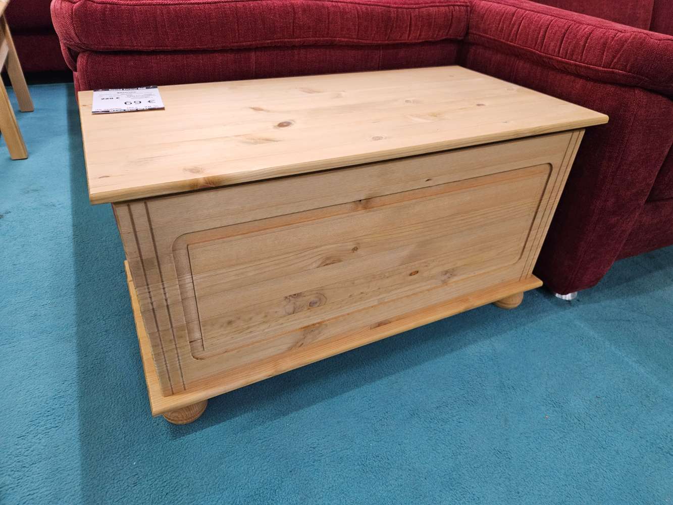 Sitztruhe  Kiste Stauraum Natur gebeizt Kiefer massiv statt 229€