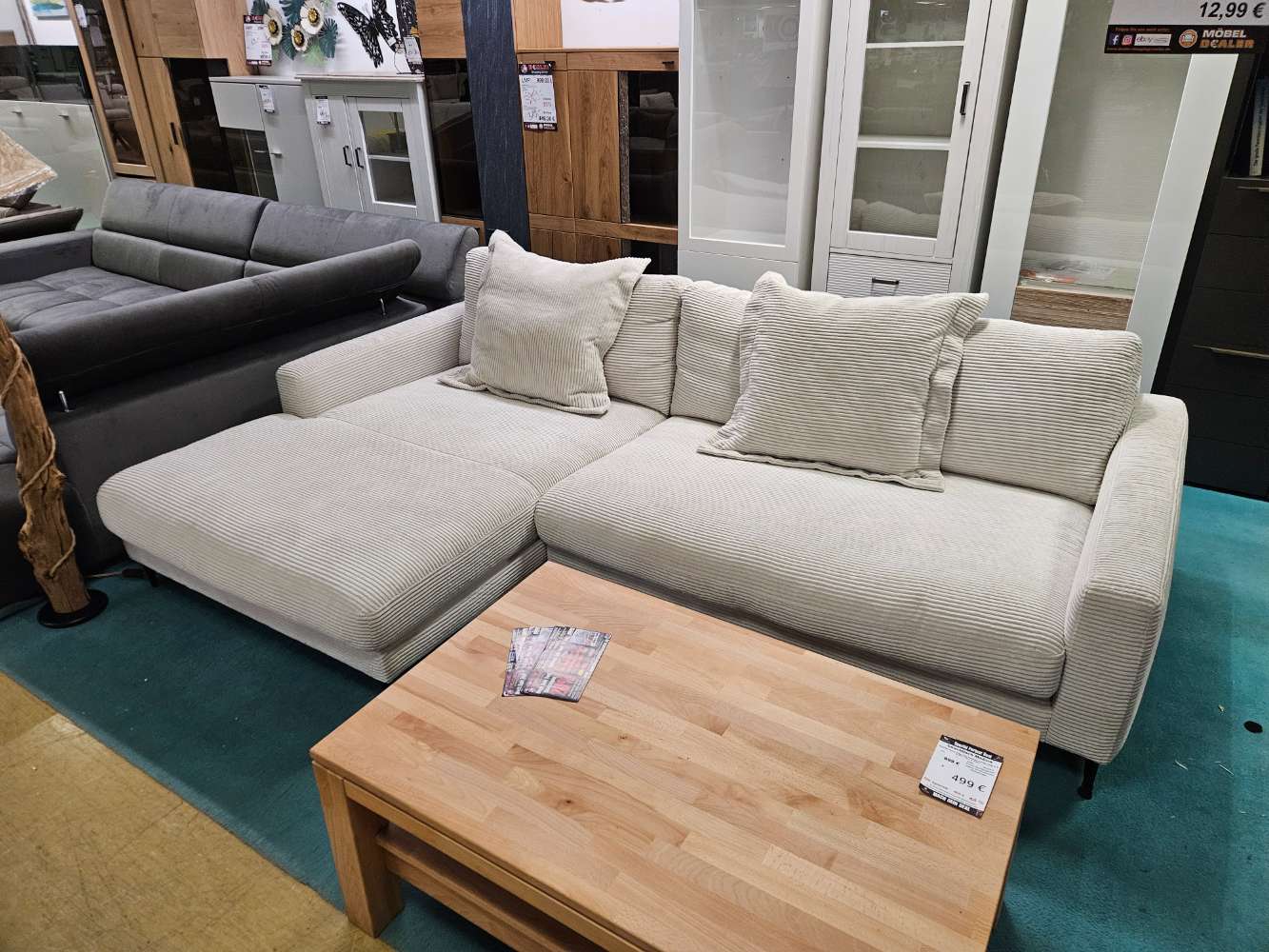 Grey & Jones Ecksofa Cordstoff Creme statt 4999€