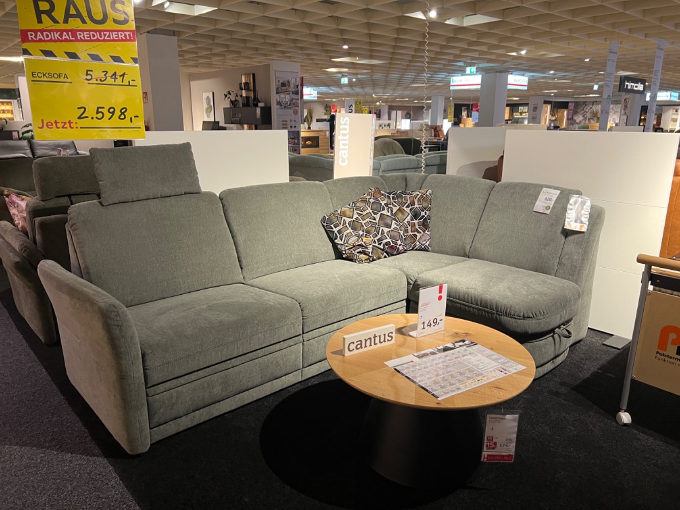 ECKSOFA OELSA GRÄULICH INKL FUNKTIONEN