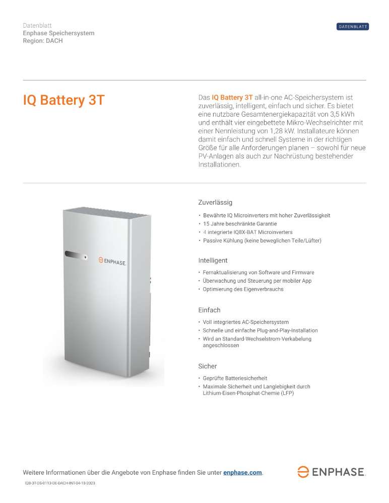 Enphase Encharge 3T inkl. Cover