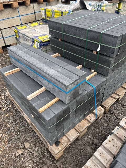 R&H Randsteine 8x20x100 cm anthrazit (Restposten)