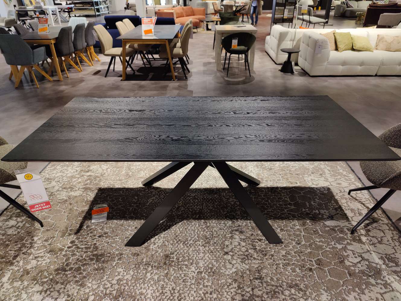 Esstisch – TRENDHOPPER – Kopenhagen – 200 x 95 cm – schwarz