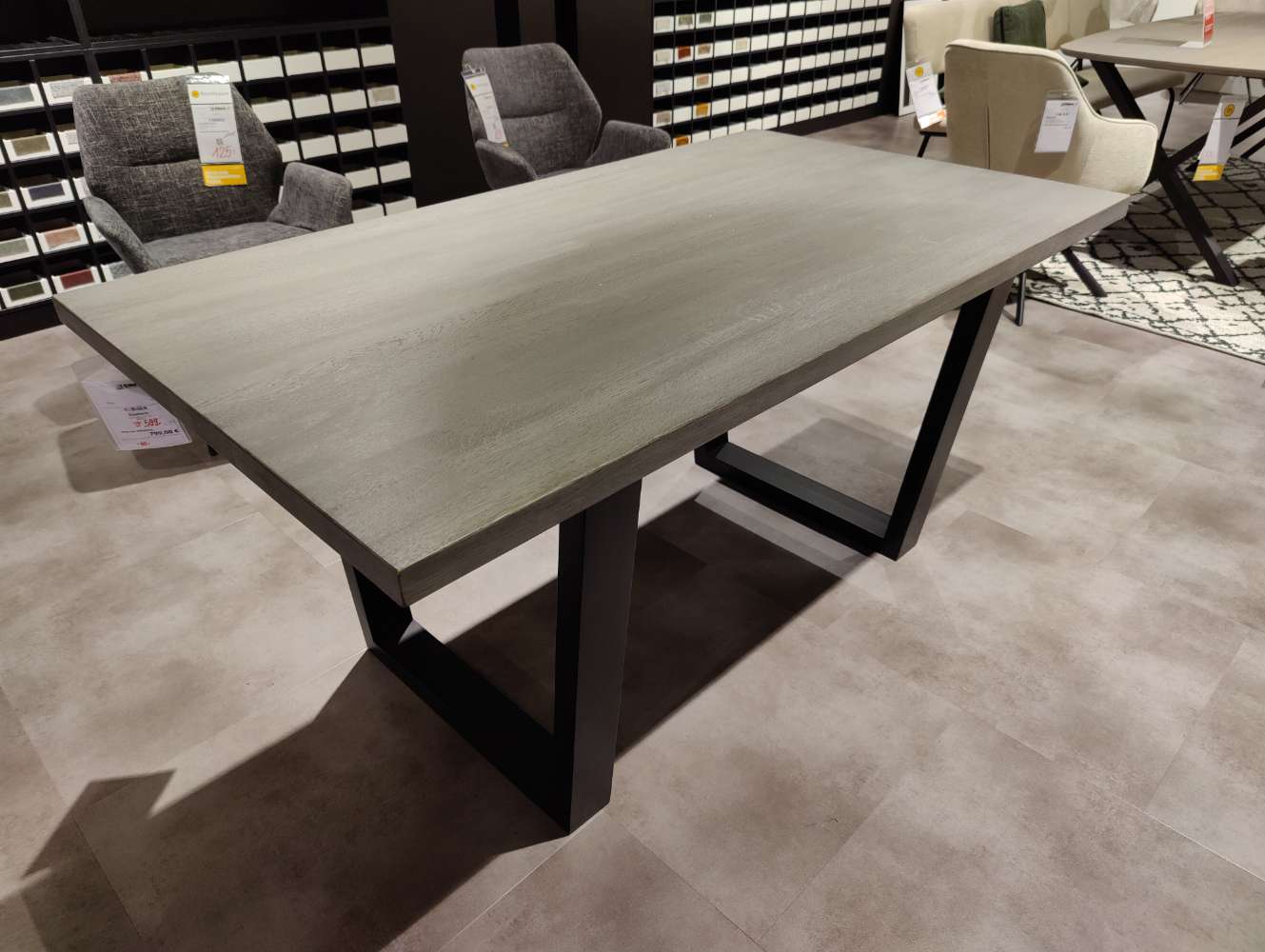 Esstisch – Eiche rustik grau – 160 x 90 cm