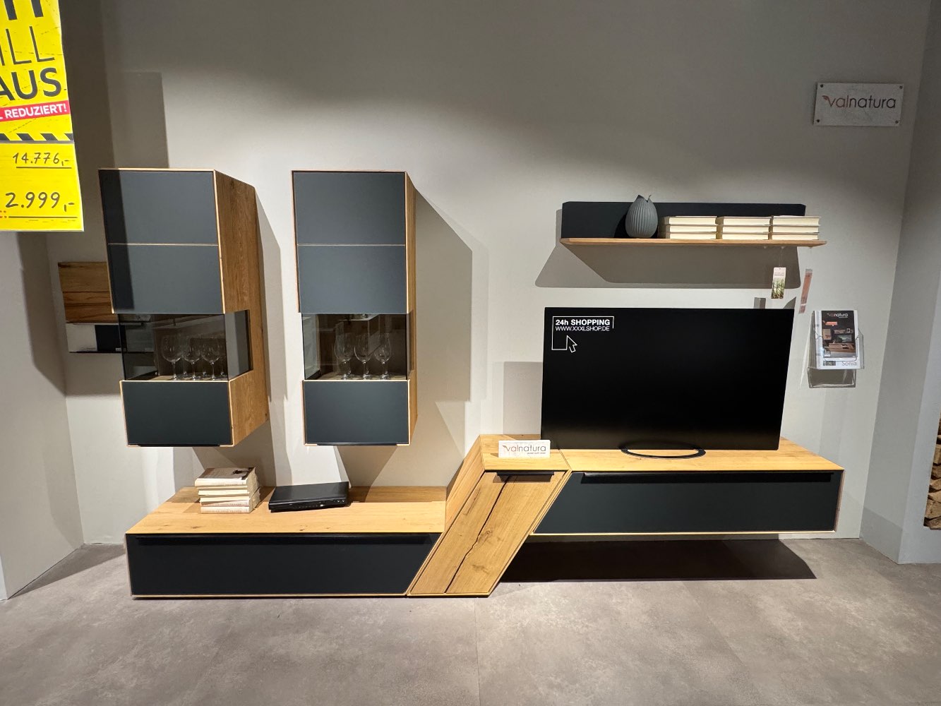 XXXLUTZ LUDWIGSBURG, WOHNWAND, VALNATURA, DECKER, SONIA, EICHE