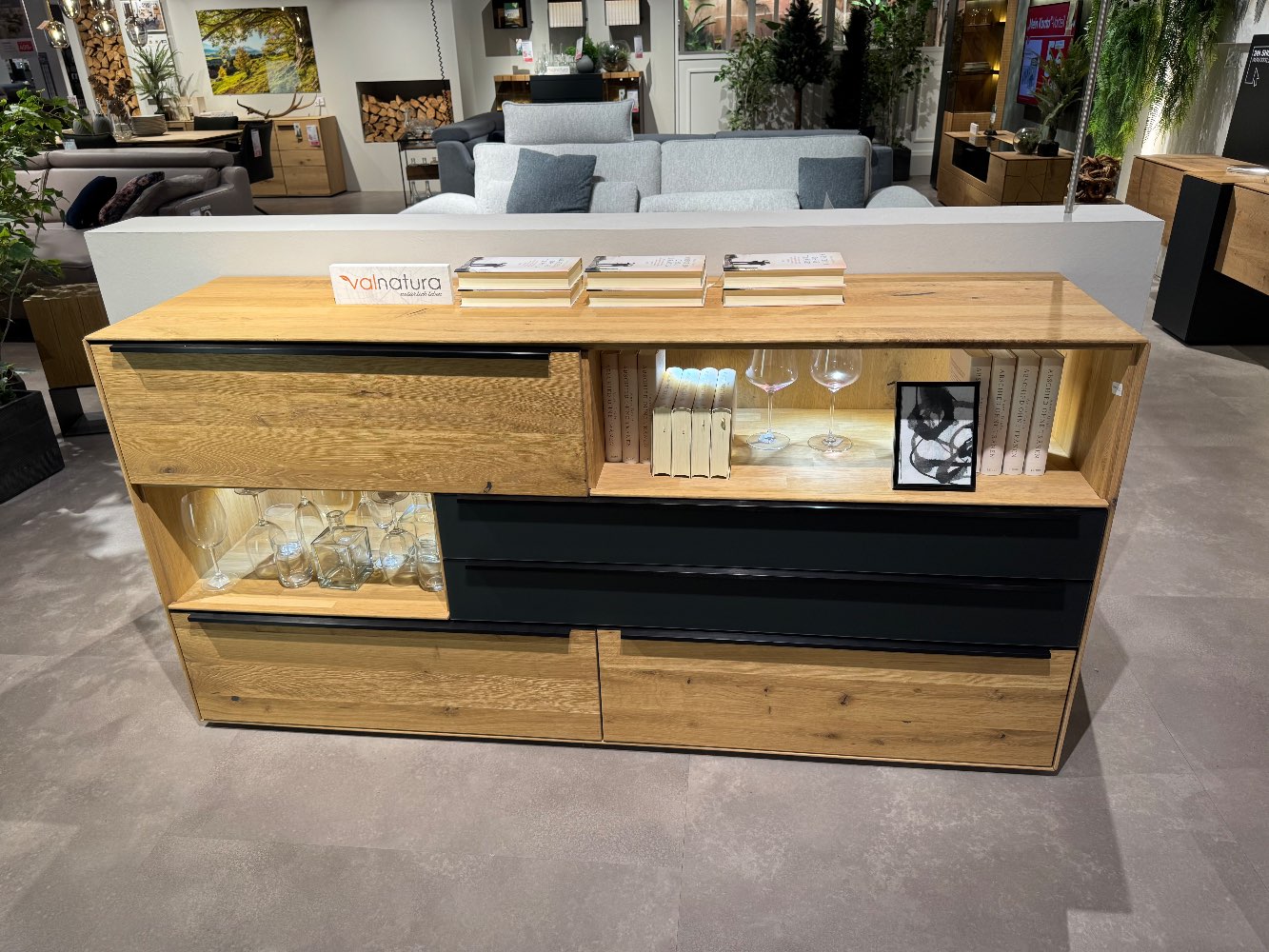 XXXLUTZ LUDWIGSBURG, SIDEBOARD, EICHE, MASSIV, VALNATURA