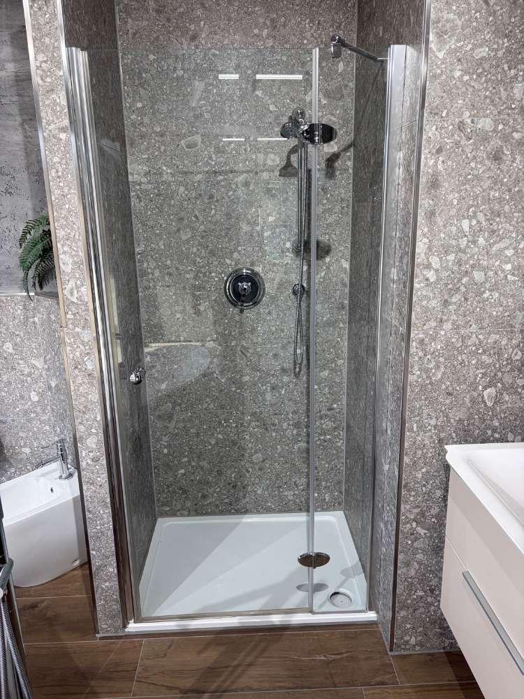 HSK Premium Classic Drehtür Nische 200x100CM + Duschwanne 100×75