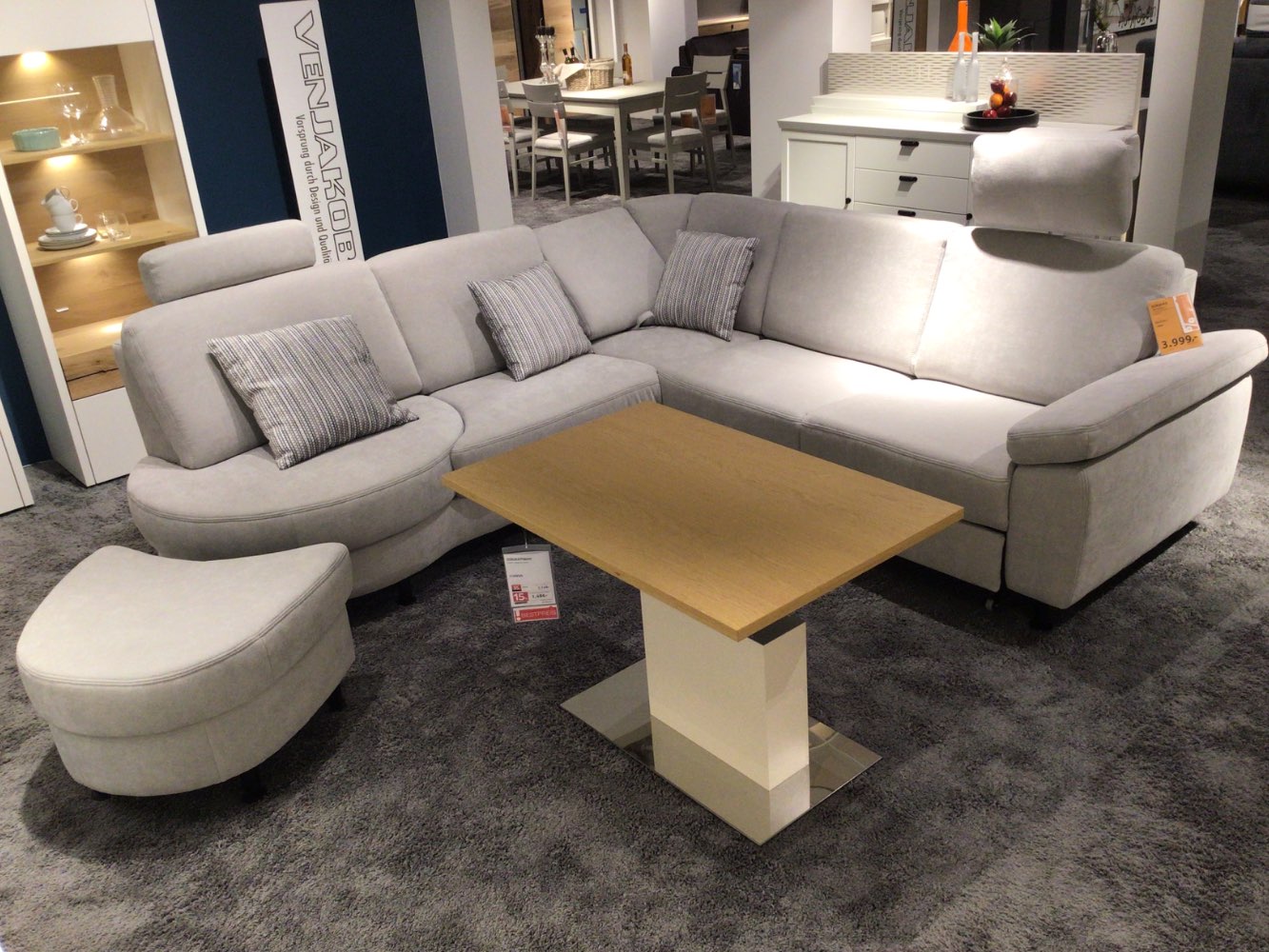 Möbel Ecksofa Potsdam Beldomo Stoff grau XXXLutz Hirschaid