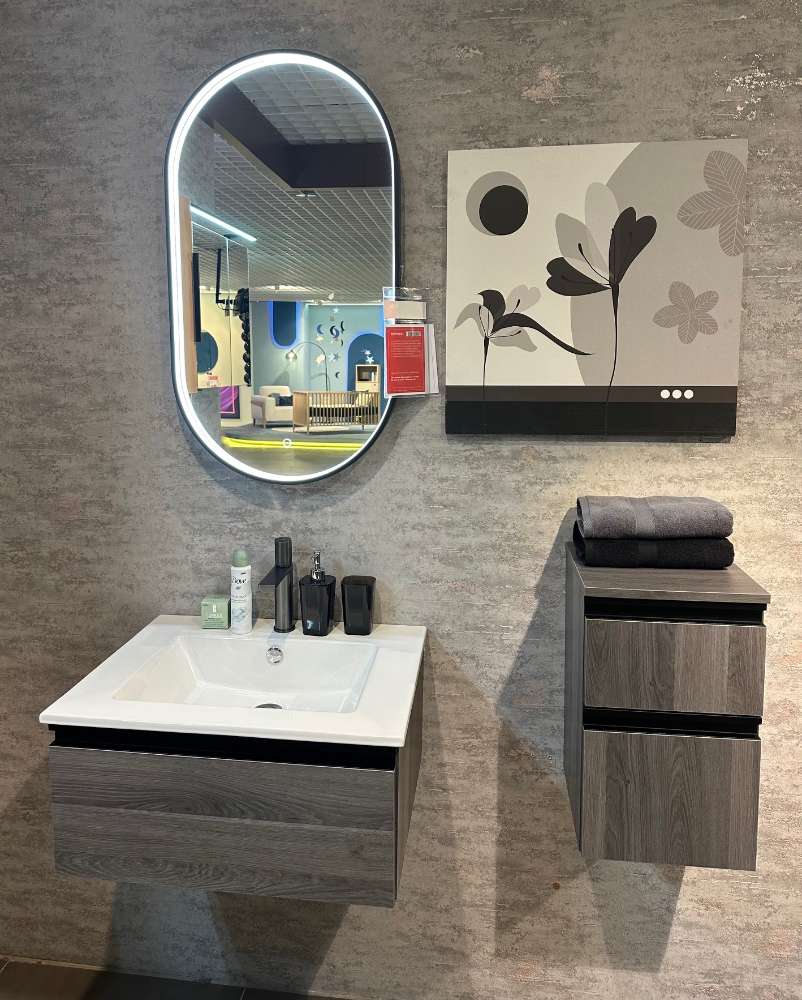 Badkombination Cuneo Eiche grau NB ⚡️Sparpreis⚡️