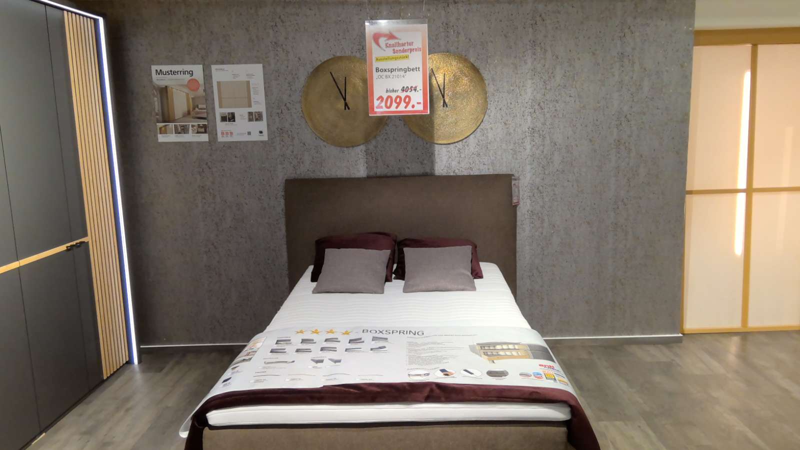 Oschmann Boxspringbett OCBX21014, ca. 120×200 cm