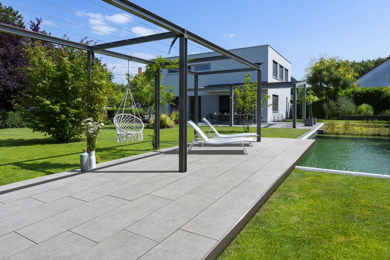 Alesaro Keramik Beton+ 80x40x5 cm grau nuanciert (2.Wahl)