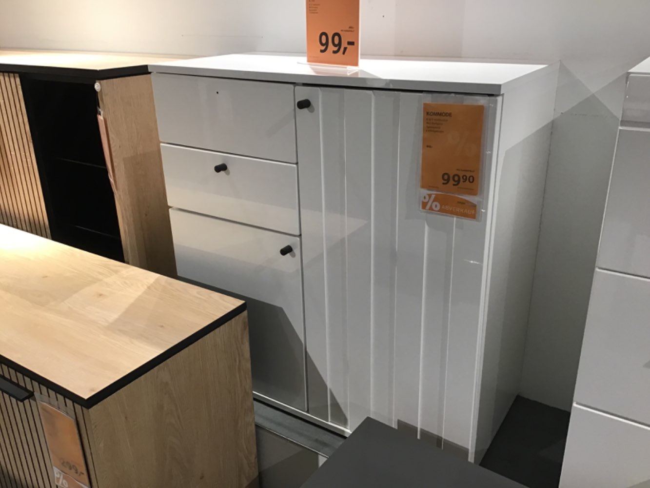 XXXLutz Ausstellungsstück Möbel Kommode BC1045 weiß Hochglanz