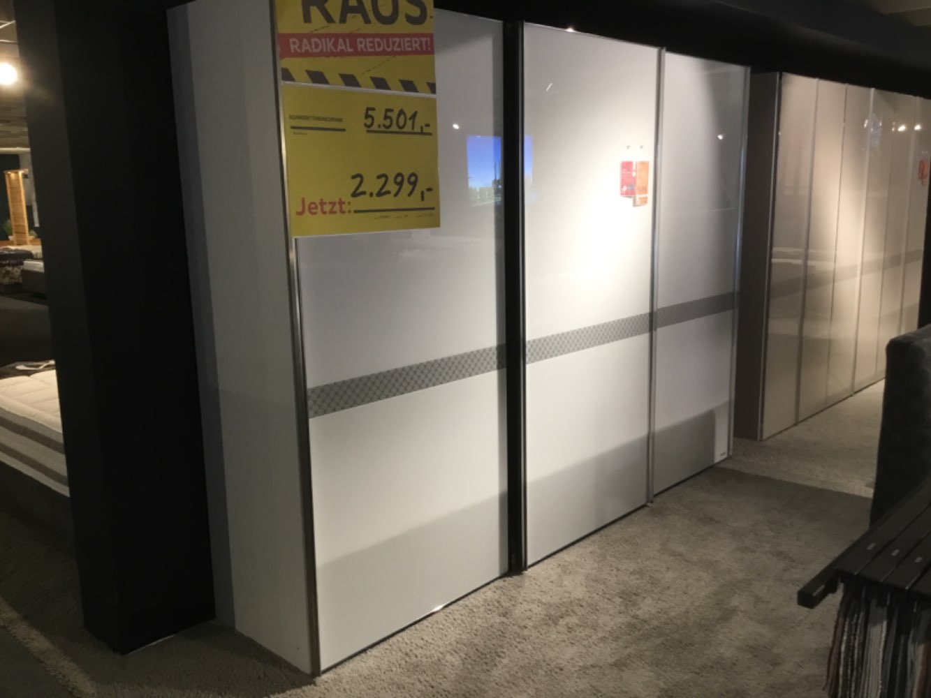 Möbe,JOOP,Schweber Posh,Weißglas-Spiegel,ca.300cm,XXXLutz