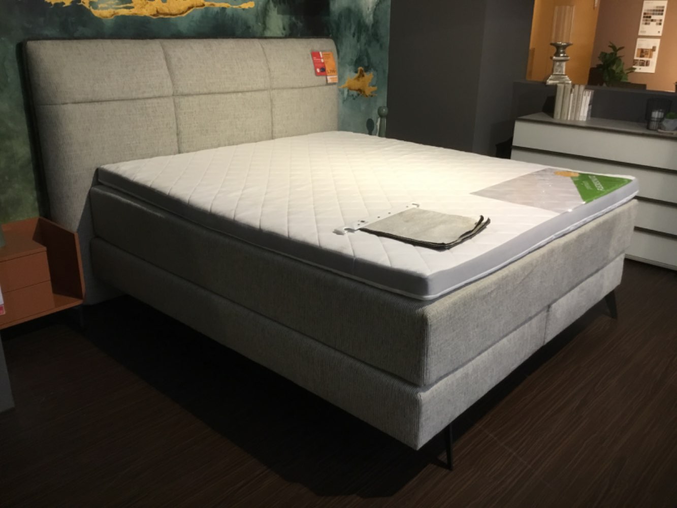 Möbel,Musterring,Boxspringbett MR XB 01,Grau,180/200cm,XXXL