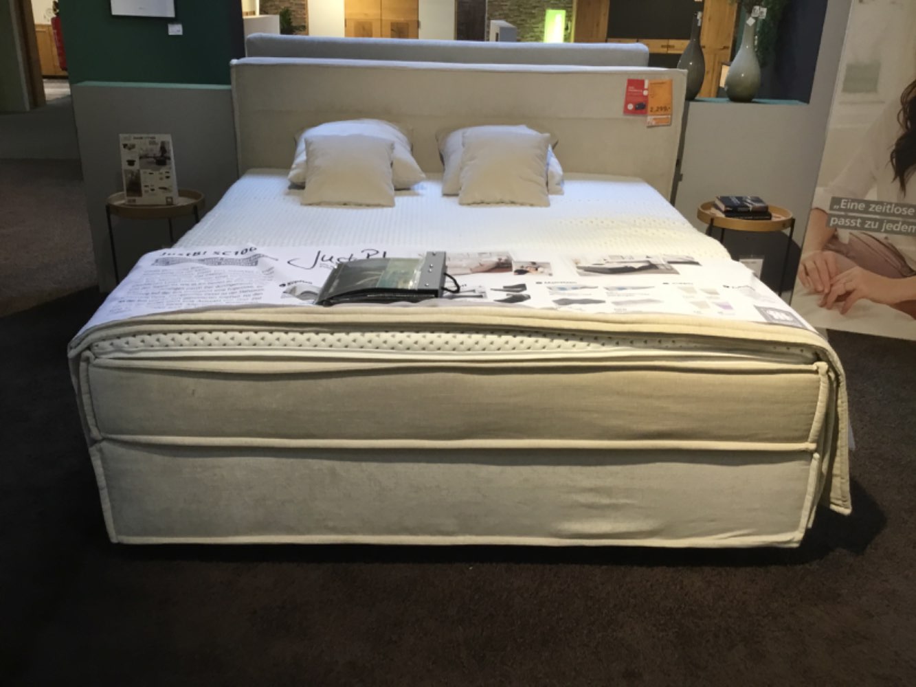 Möbel,Musterring,Boxspringbett JustB!,Creme,180x200cm,XXXLutz
