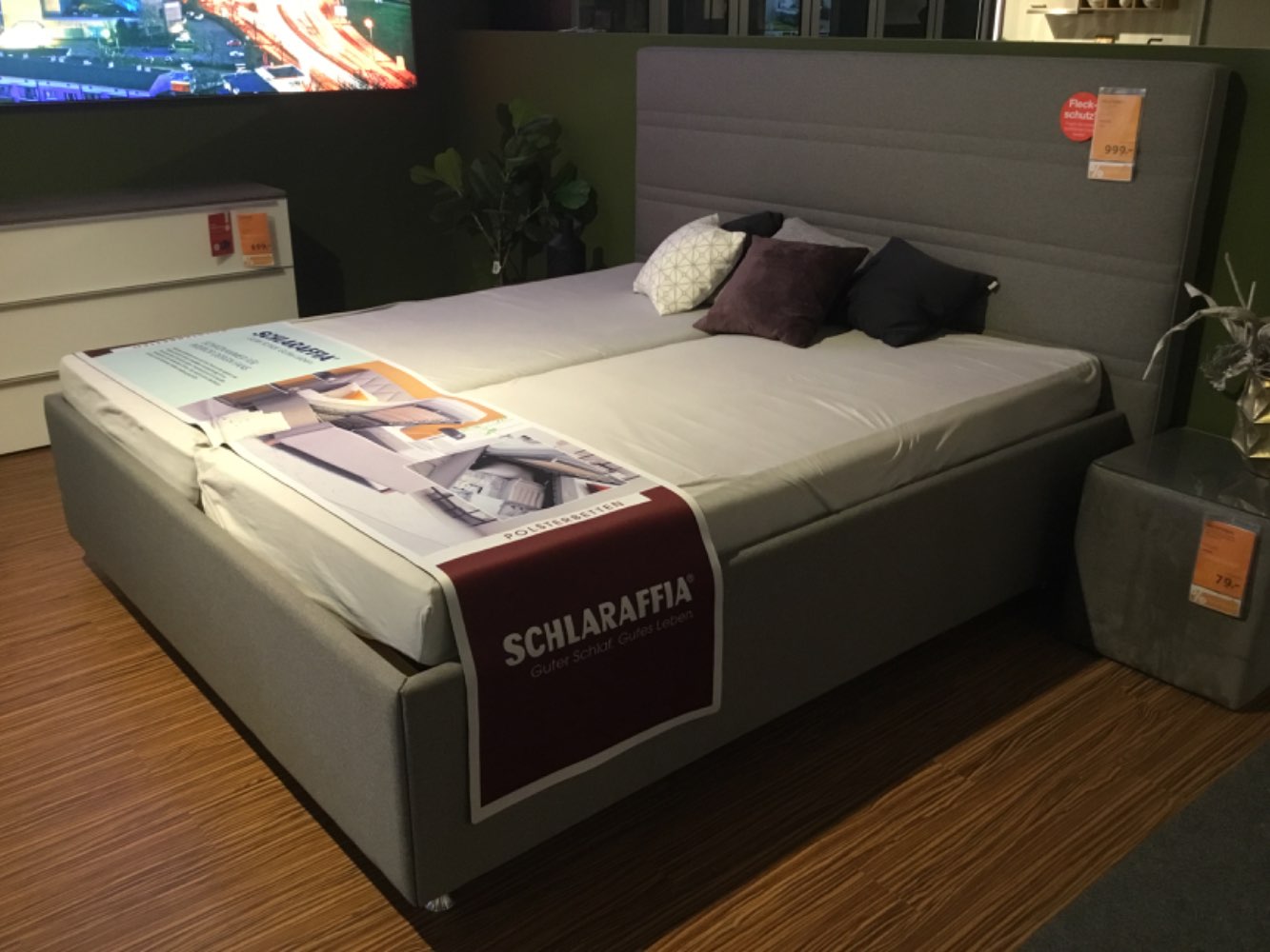 Möbel,Schlaraffia,Polsterbett Sabrina,Grau,180x200cm,XXXLutz