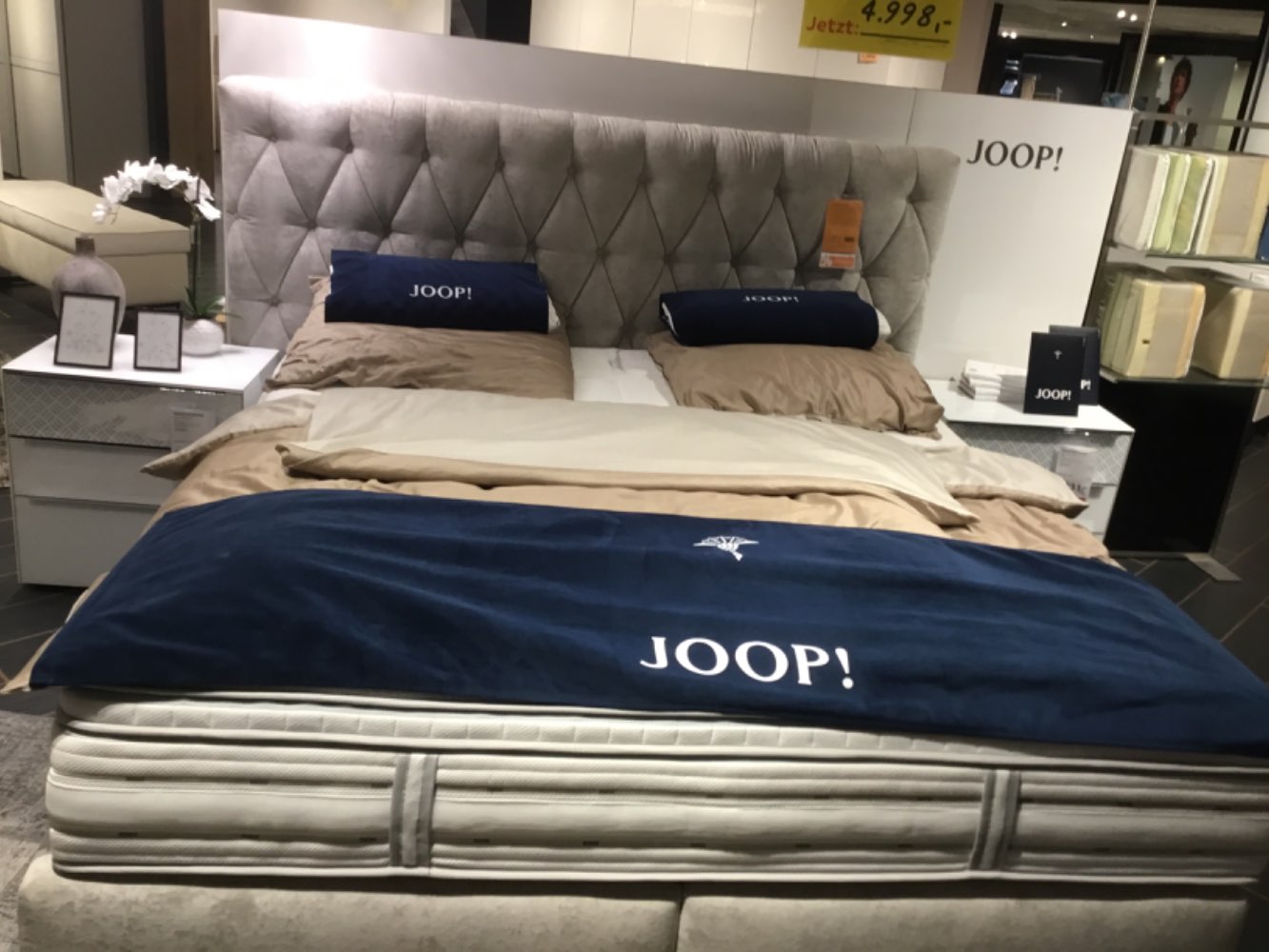 Möbel, JOOP Boxspringbett 180×200 greige