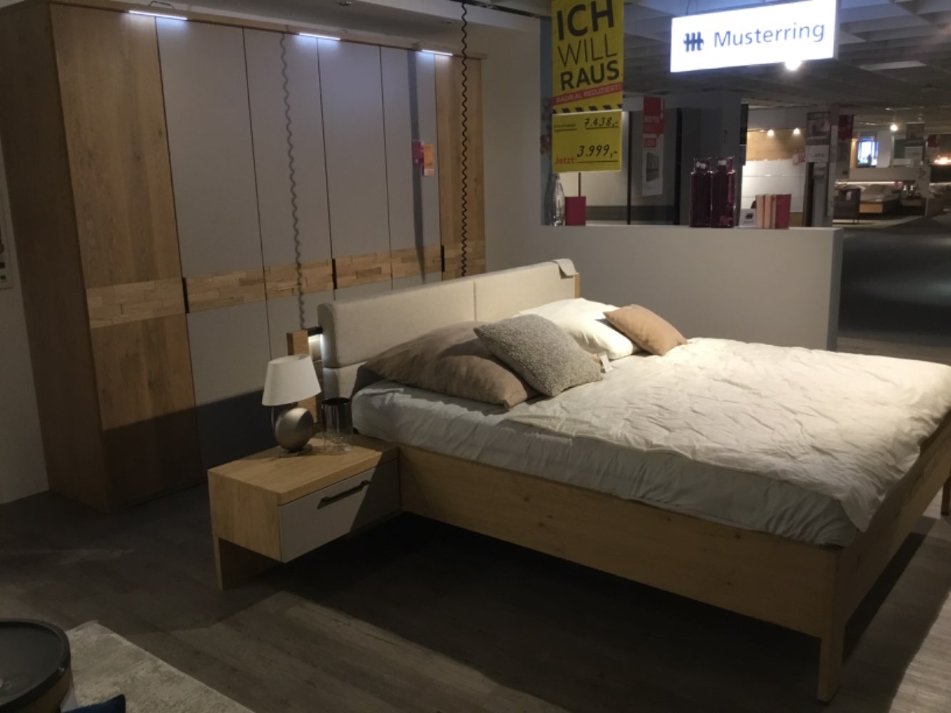 Möbel,Musterring,Schlafzimmer Minto 2.0, Eiche-Lack Taupe,XXXL