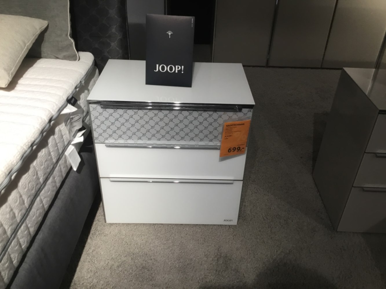 Möbel,JOOP,Nachttisch Posh,Alpinweißglas,58er Breite,XXXLutz