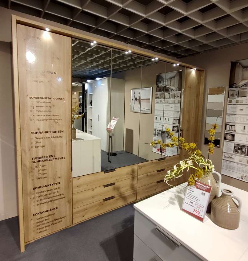 Funktions-Drehtürenschrank MONACO 1000