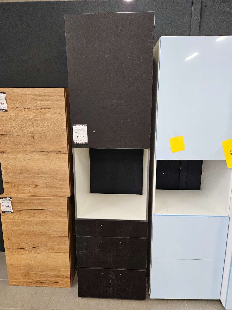 Küche Geräteumbauschrank Anthrazit statt 399€