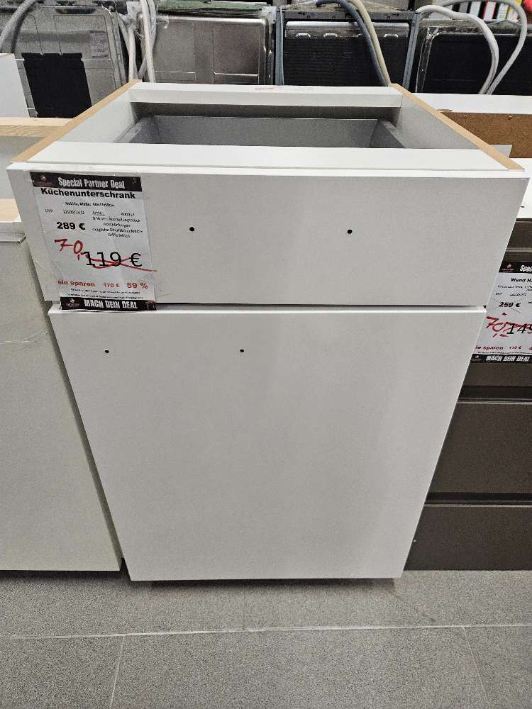 Küche Unterschrank Nobilia Weiß statt 289€