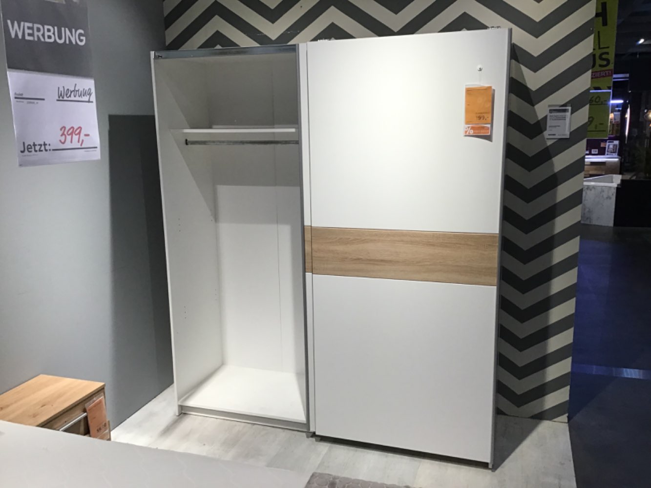 XXXLutz Ausstellungsstück Möbel Schwebetürenschrank Puls weiß Eic