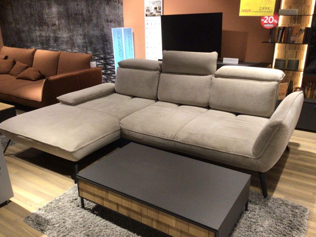 Möbel Ecksofa Beta Cord – Cord Beige Moderano XXXLutz Hirschaid