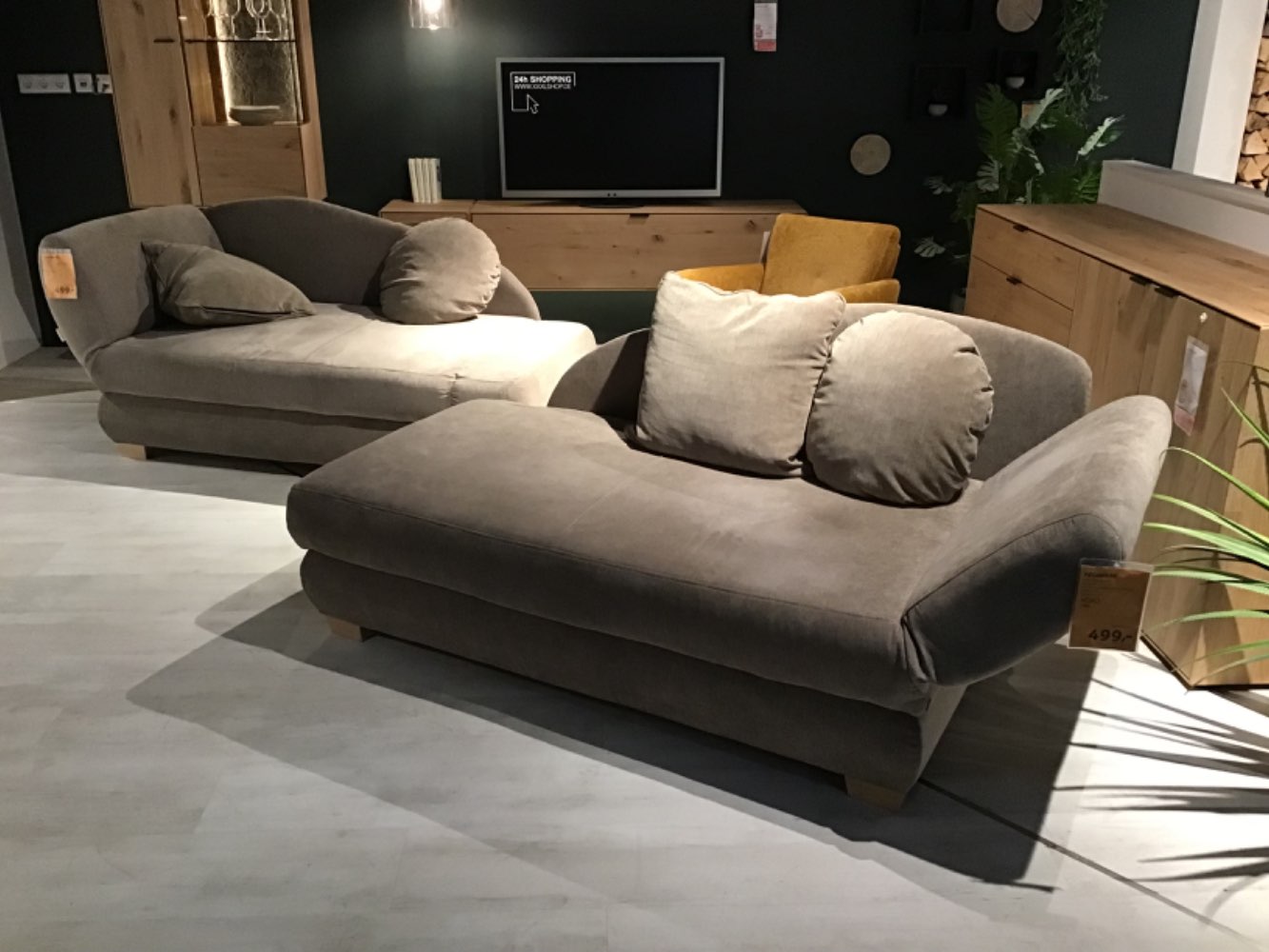 XXXLutz Ausstellungsstück Möbel Recamiere Sarah Mikrofaser beige