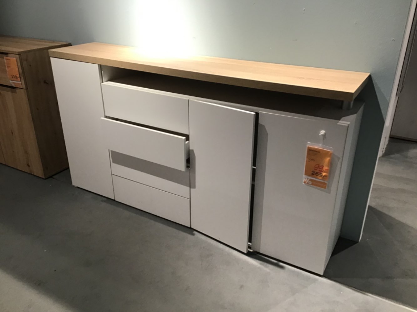 XXXLutz Ausstellungsstück Möbel Sideboard View Eiche weiß