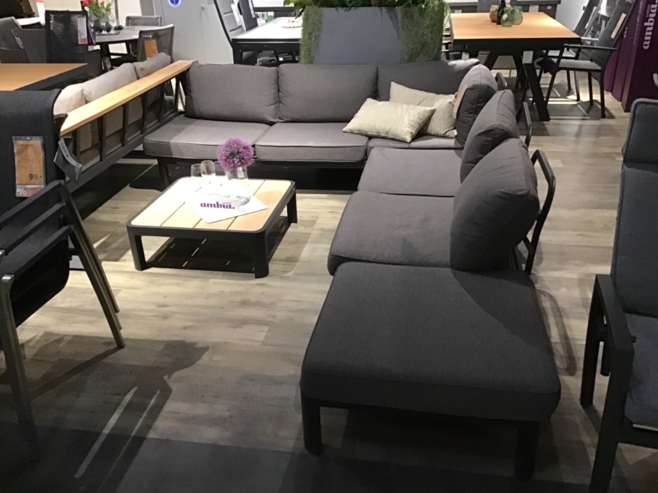 XXXLutz Ausstellungsstück Möbel Loungegarnitur Indigo Alu grau