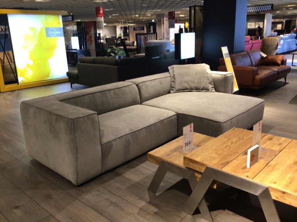 Möbel Ecksofa W.Schillig Around the Bloch Cord grau XXXLutz