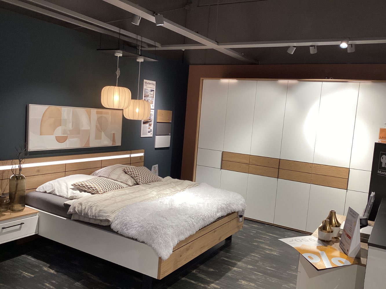 Möbel, Musterring, Schlafzimmer. Madeira, LF 180 x 200 cm, weiß