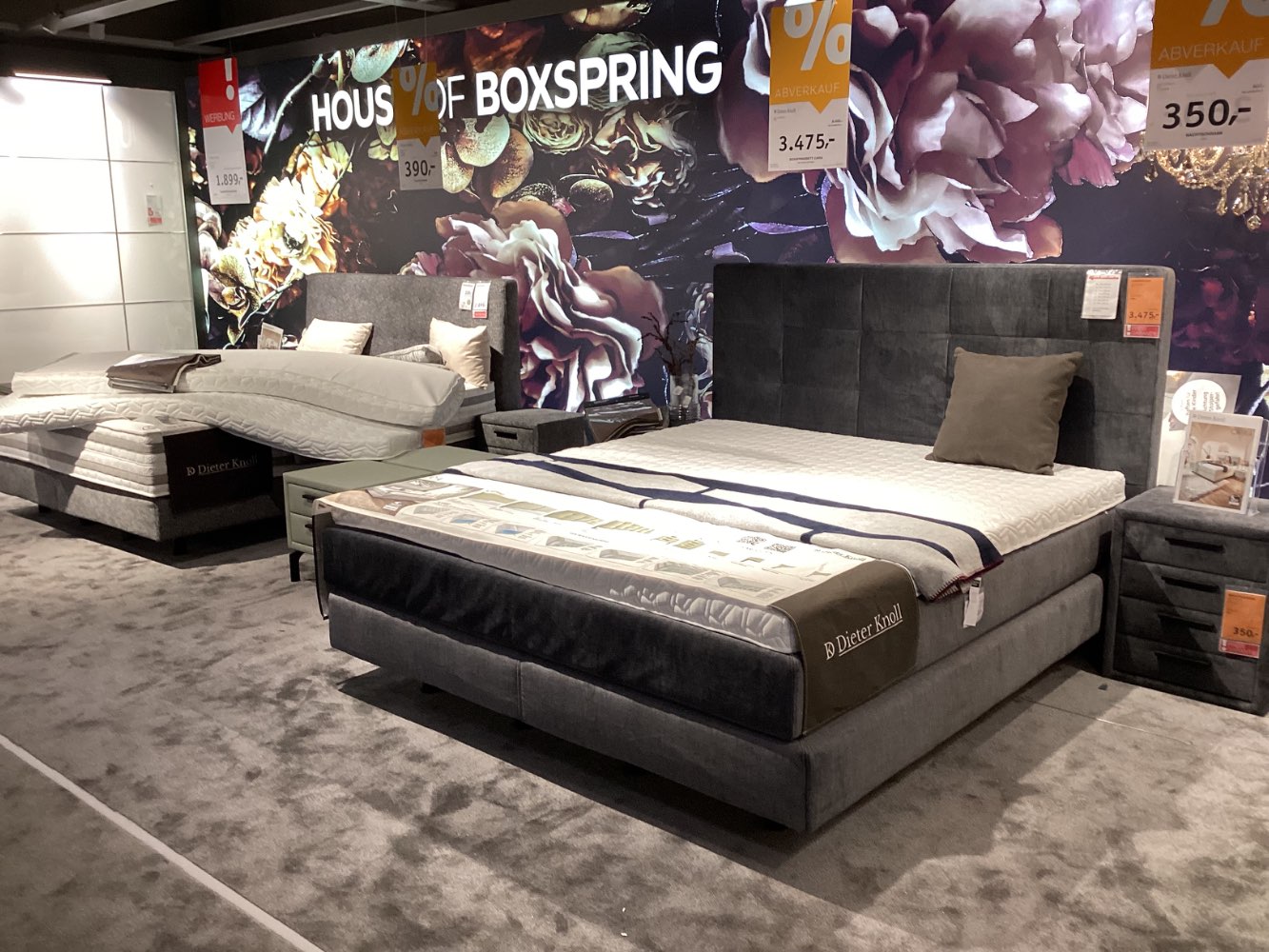 Möbel, DIeter Knoll, Boxspringbett, Caira, LF. Ca. 180 x 200 cm,