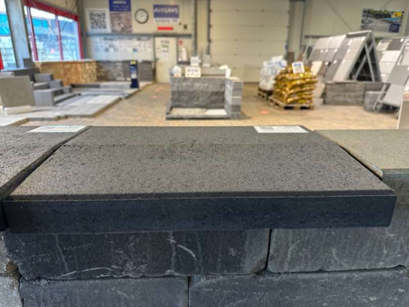 (JASTO) Abdeckplatte Firstform anthrazit 49x35x6 cm (2.Wahl)