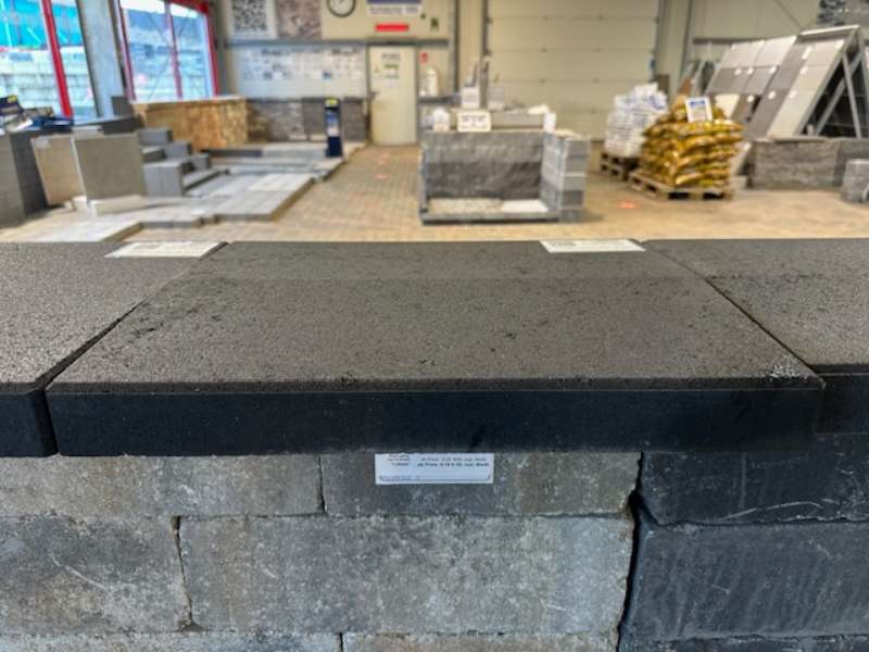 (JASTO) Abdeckplatte Firstform anthrazit 49x40x6 cm (2.Wahl)