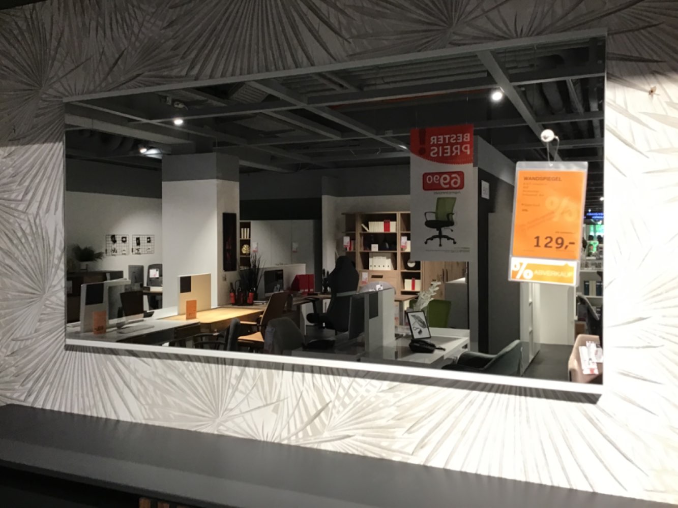 XXXLutz Ausstellungsstück Möbel Wandspiegel Sorrent Lack weiß