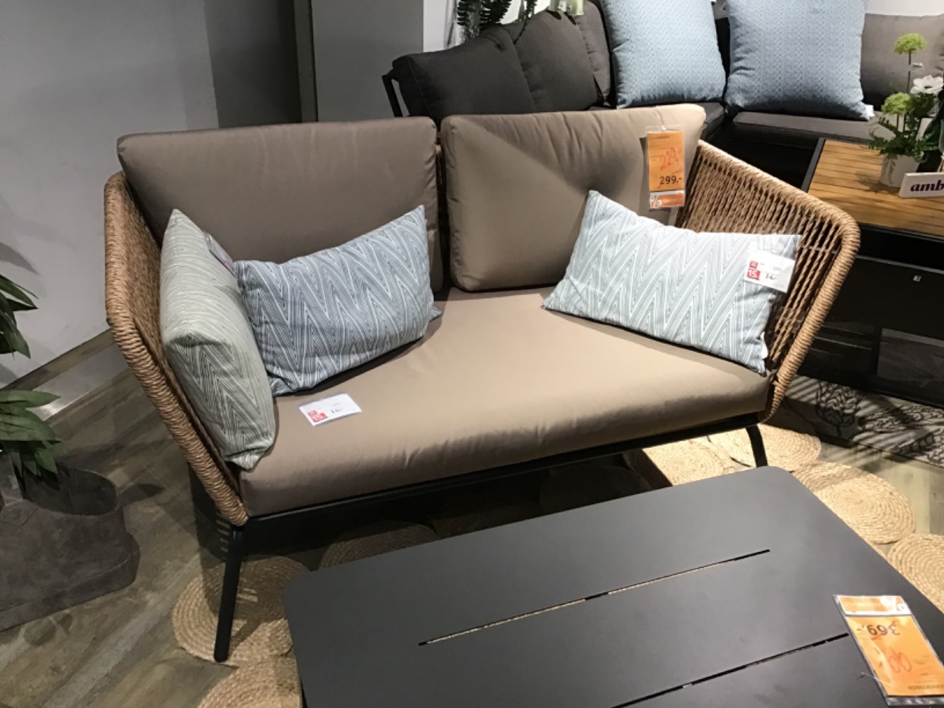 XXXLutz Ausstellungsstück Möbel Loungesofa Marbella Geflecht natu