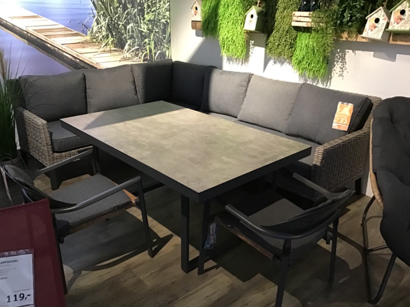 XXXLutz Ausstellungsstück Möbel Loungegarnitur Tara Alu grau